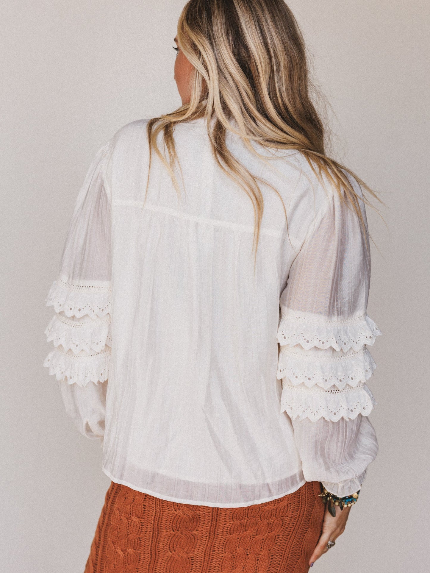 Boho Romance Blouse - Cream