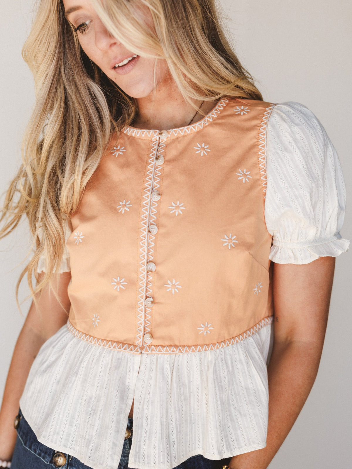 Heart to Hand Top - Apricot