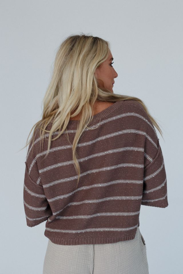 Coastal Stripe Top - Mocha