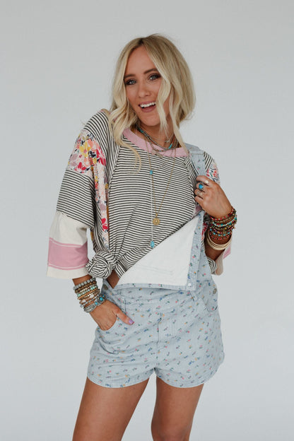 Britt Patchwork Top - Oat