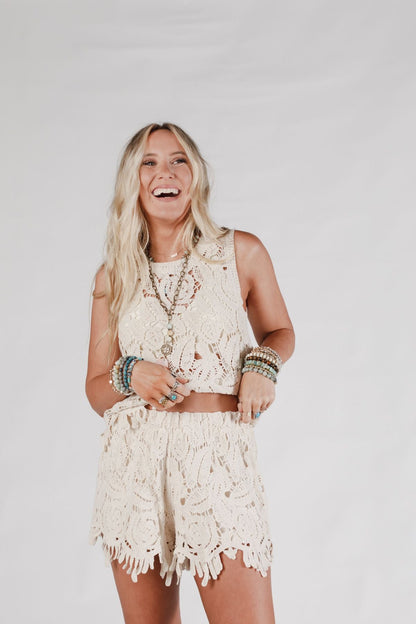 Brinkley Crochet Set - Beige