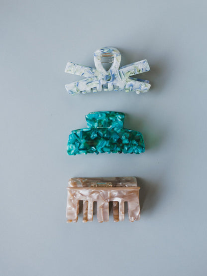 All Together Hair Clips - Blue