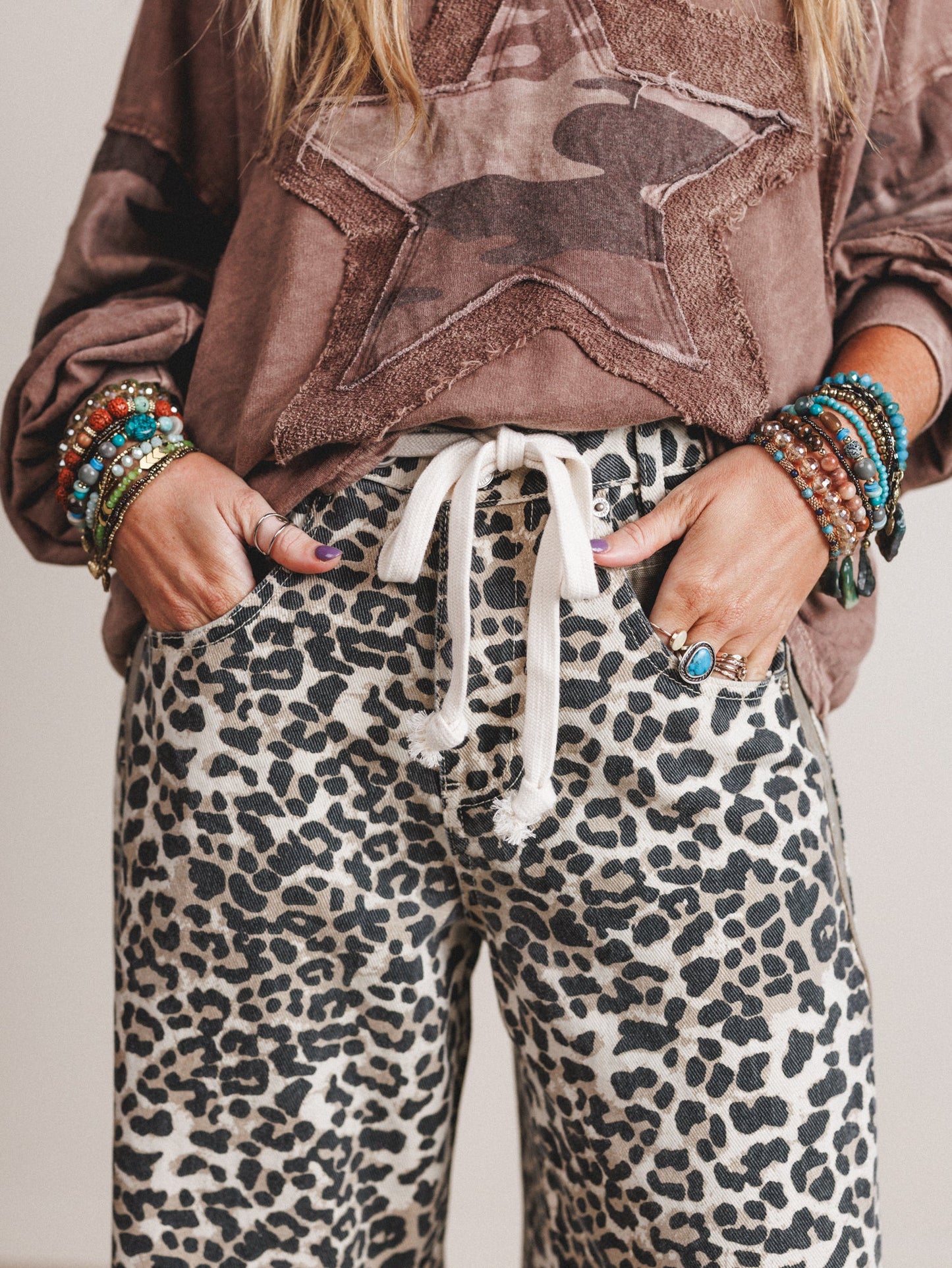 Dusty Belle Pants - Leopard
