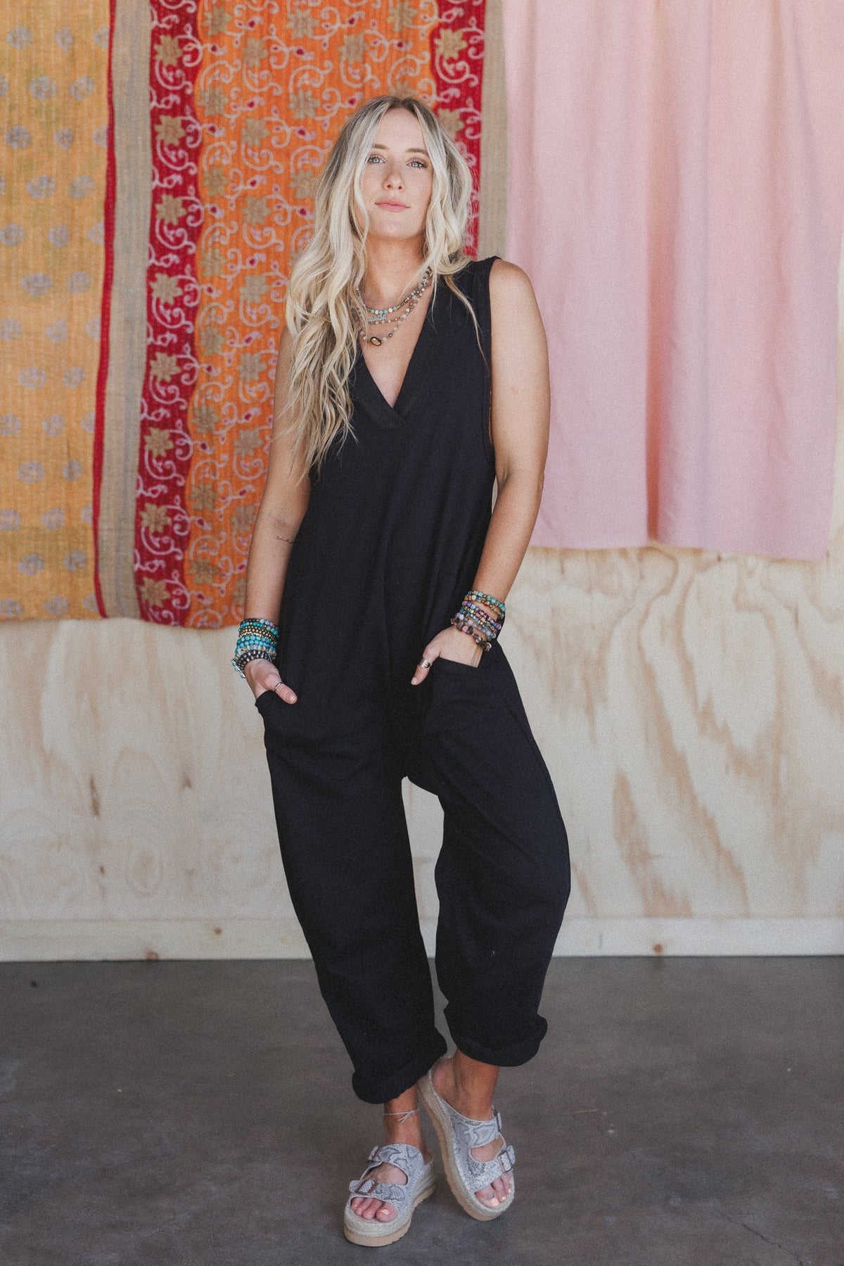 Driftwood Dreams Jumpsuit - Black
