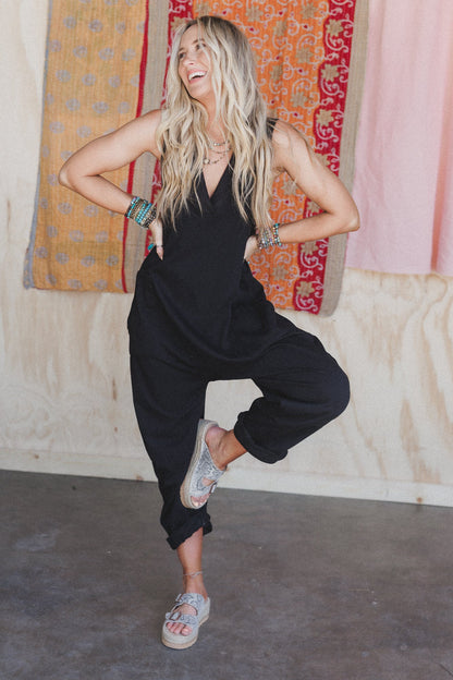 Driftwood Dreams Jumpsuit - Black