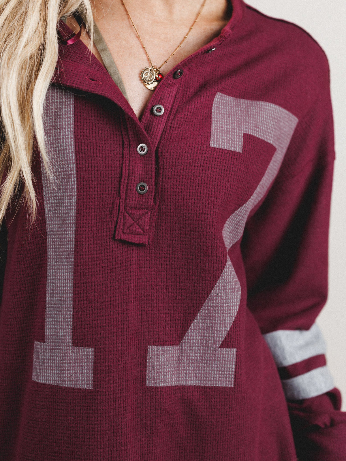 Home Team Long Sleeve Top - Burgundy