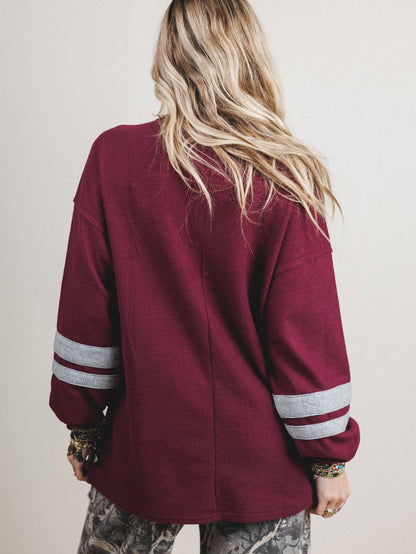 Home Team Long Sleeve Top - Burgundy