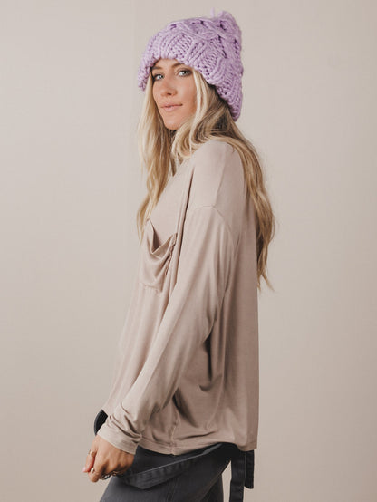 Here To There Pocket Tee - Ash Mocha