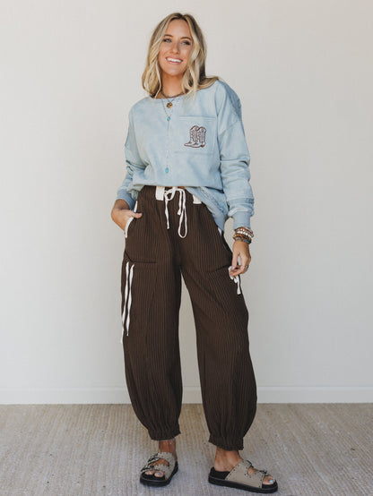 Boots Pocket Sweatshirt - Denim
