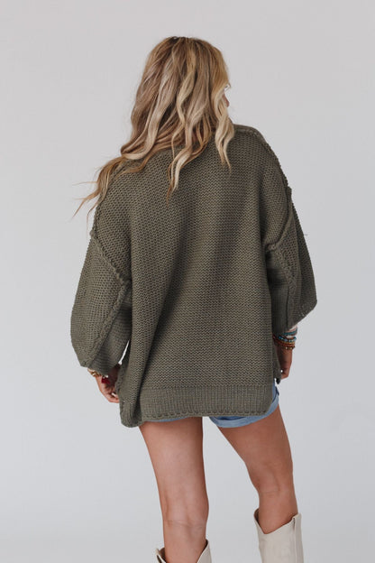 Crisp Air Sweater - Olive