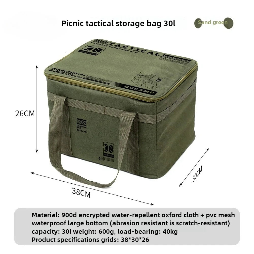 Outdoor folding storage box, picnic camping storage box, tableware, kitchenware,    large capacity