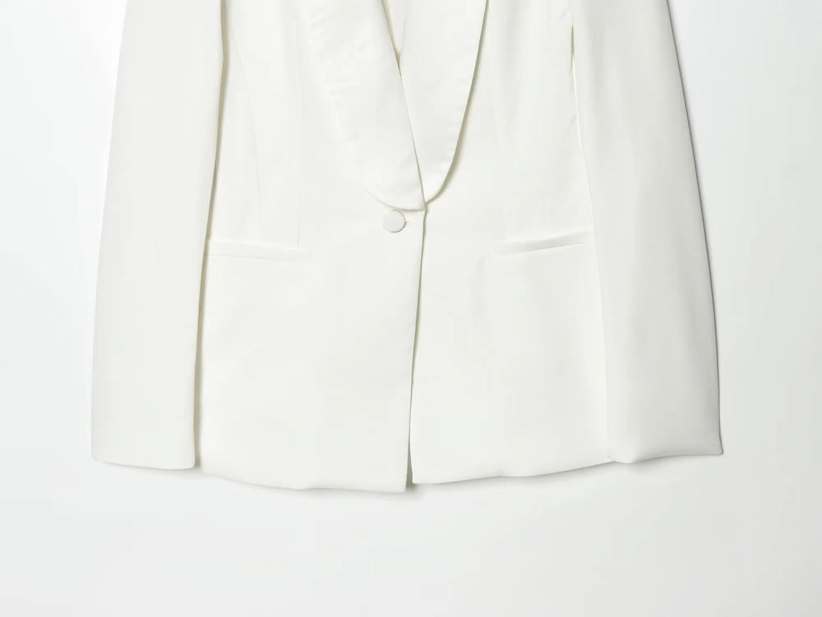 HH 2026 Women New Fashion Solid 2-Piece Set Single Button Long Sleeve Blazer Jacket+High Waist Zipper Pockets Solid Long Pants