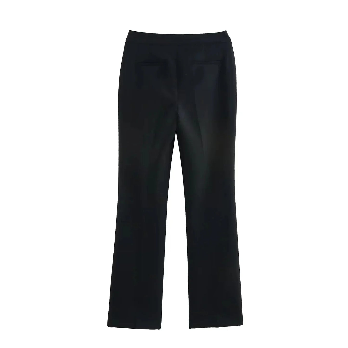 KONDALA 2026 Spring Summer Elegant Office Lady Solid Suits Fashion Slim Single Button Shrug Blazers Chic Zipper Flare Pants