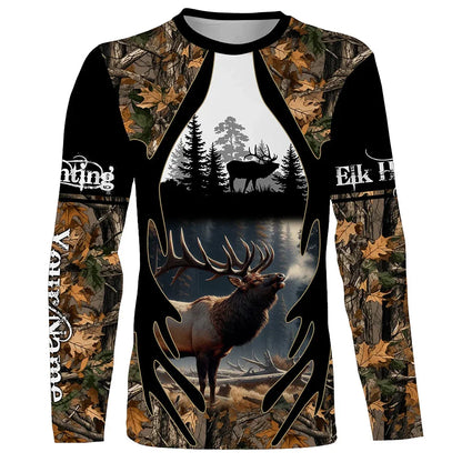 Men's 3D Wild Boar Camo Hunting T-Shirt – Long Sleeve Streetwear Tee