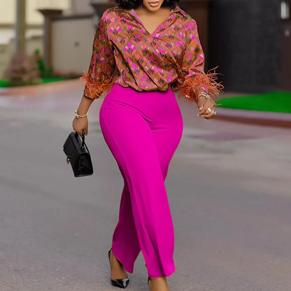 New Arrival Plus Size Matching Set (Two Pieces)