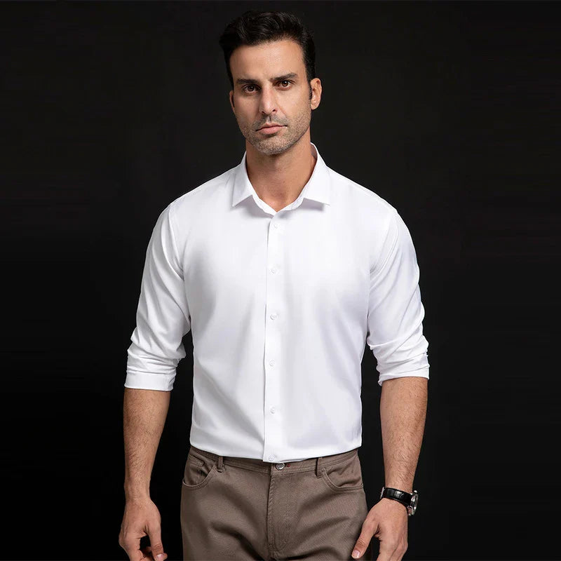 Slim Fit Anti-Wrinkle Men's Dress Shirt - Perfect for Any Occasion, Sizes S-6XL