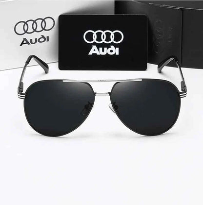 Audi UV400 Polarized AntiGlare Retro Flight Sunglasses Glasses for Motorcycle Classic FrogEye Outdoor Glasses Men Women 558