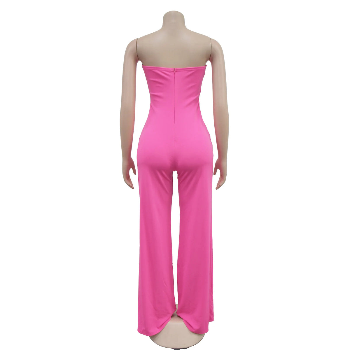 Summer Sexy Backless Women's Jumpsuit Fashionable Slim Fit Elegant Package hip Wide Leg Long Pants Female Party Jumpsuit 2025