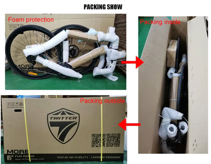 TWITTER Hot Selling V3 Gravel Bike 700X40C Carbon Fiber Road Bicycle RS-24 Speed Touring Bikes With Flat Handle For Men Women