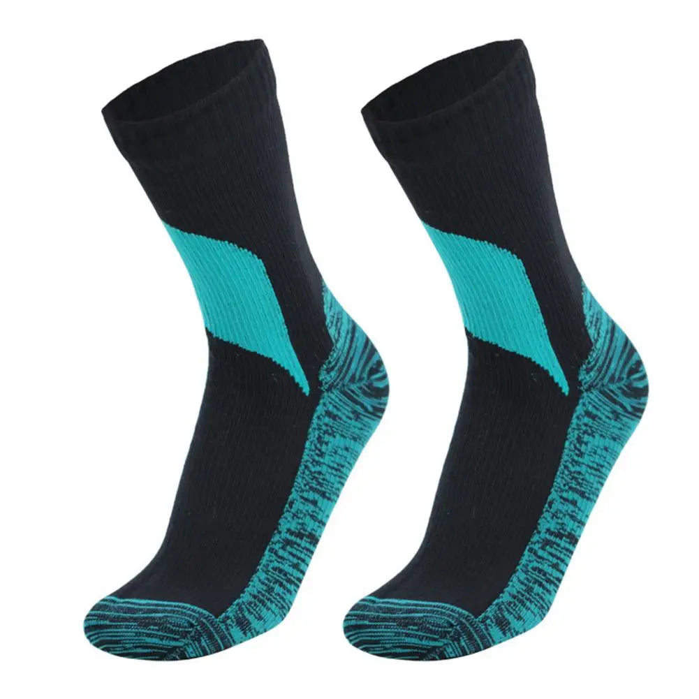 1 Pair Waterproof Hiking Socks Elastic Breathable Mid-Tube Skiing Socks Soft Foot Protection Wading Skiing Socks For Winter