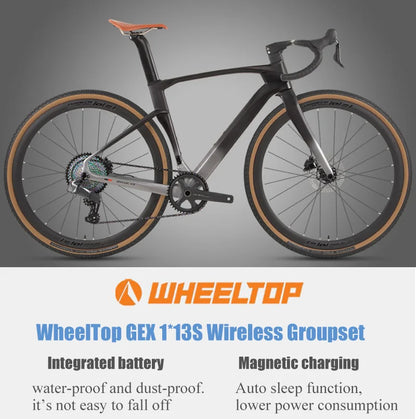 Twitter Carbon Wireless Gravel V3 Gravel Bike 700*40C WheelTop GEX-13S Electronic Road Disc Bicycle With 50mm Carbon Wheelsets