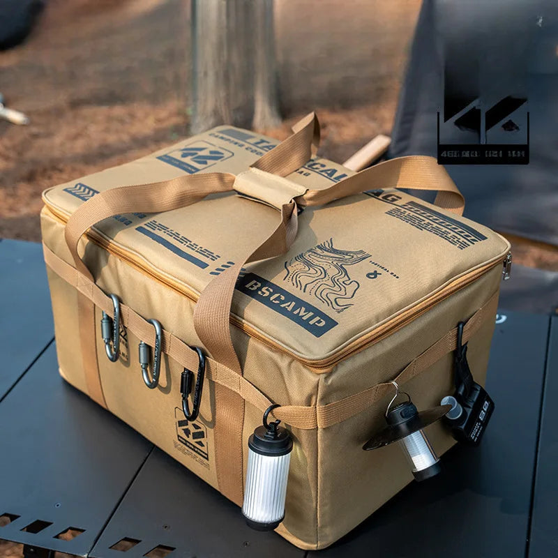 Outdoor folding storage box, picnic camping storage box, tableware, kitchenware,    large capacity