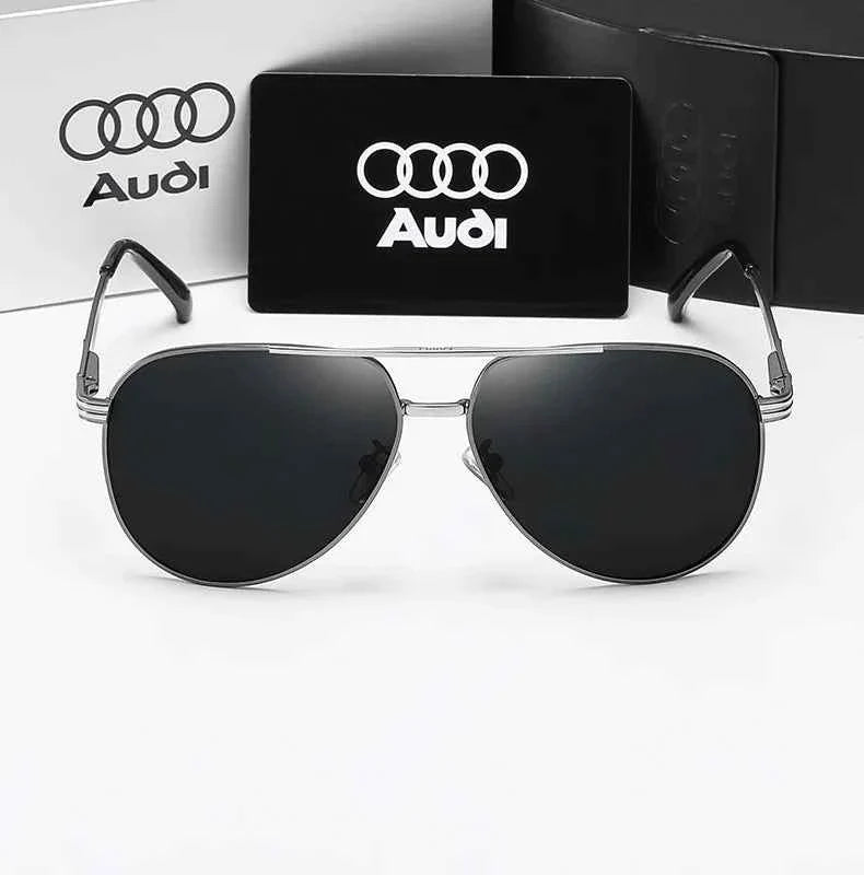Audi UV400 Polarized AntiGlare Retro Flight Sunglasses Glasses for Motorcycle Classic FrogEye Outdoor Glasses Men Women 558