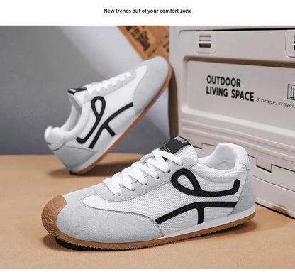 Men's Sporty Casual Shoes Summer 2025 New Model Large Size 45 Canvas Face Youth Student Breathable Leather plus Net Cloth