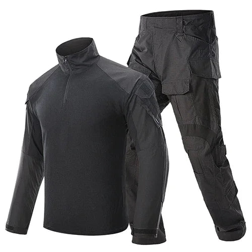 Camo Cargo Pants & Hiking Shirt Set – Cotton/Polyester, 4-Season, Sizes S–3XL