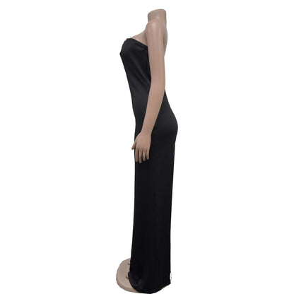 Summer Sexy Backless Women's Jumpsuit Fashionable Slim Fit Elegant Package hip Wide Leg Long Pants Female Party Jumpsuit 2025