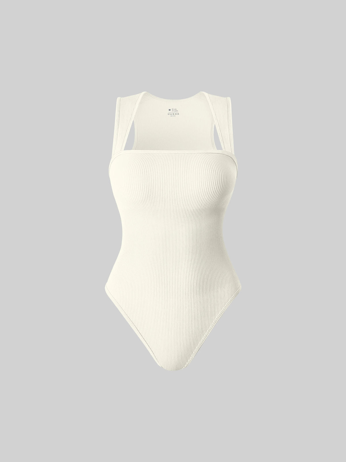 2024 Summer Fashion Square Collar Solid Color Sleeveless Bodysuit High Waist Sexy Tight Women's Jumpsuit