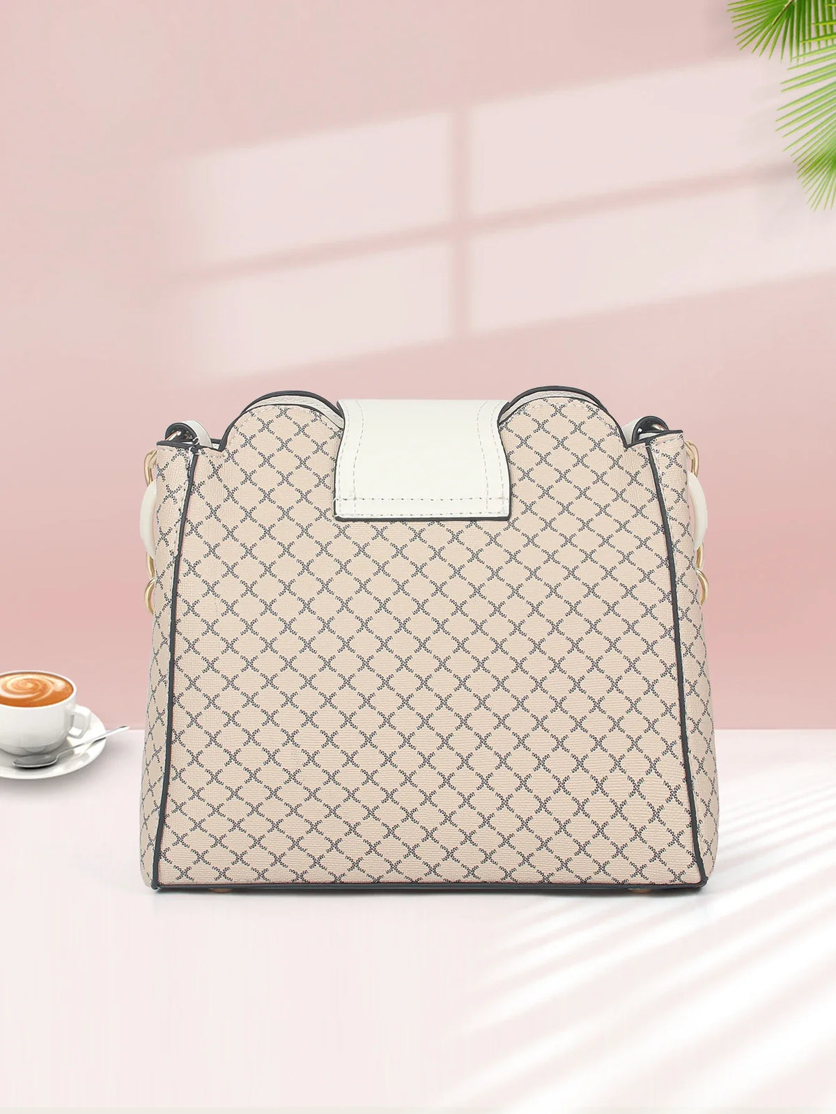New women's handbag luxury design bucket shoulder crossbody bag flip over printed large capacity shoulder bag