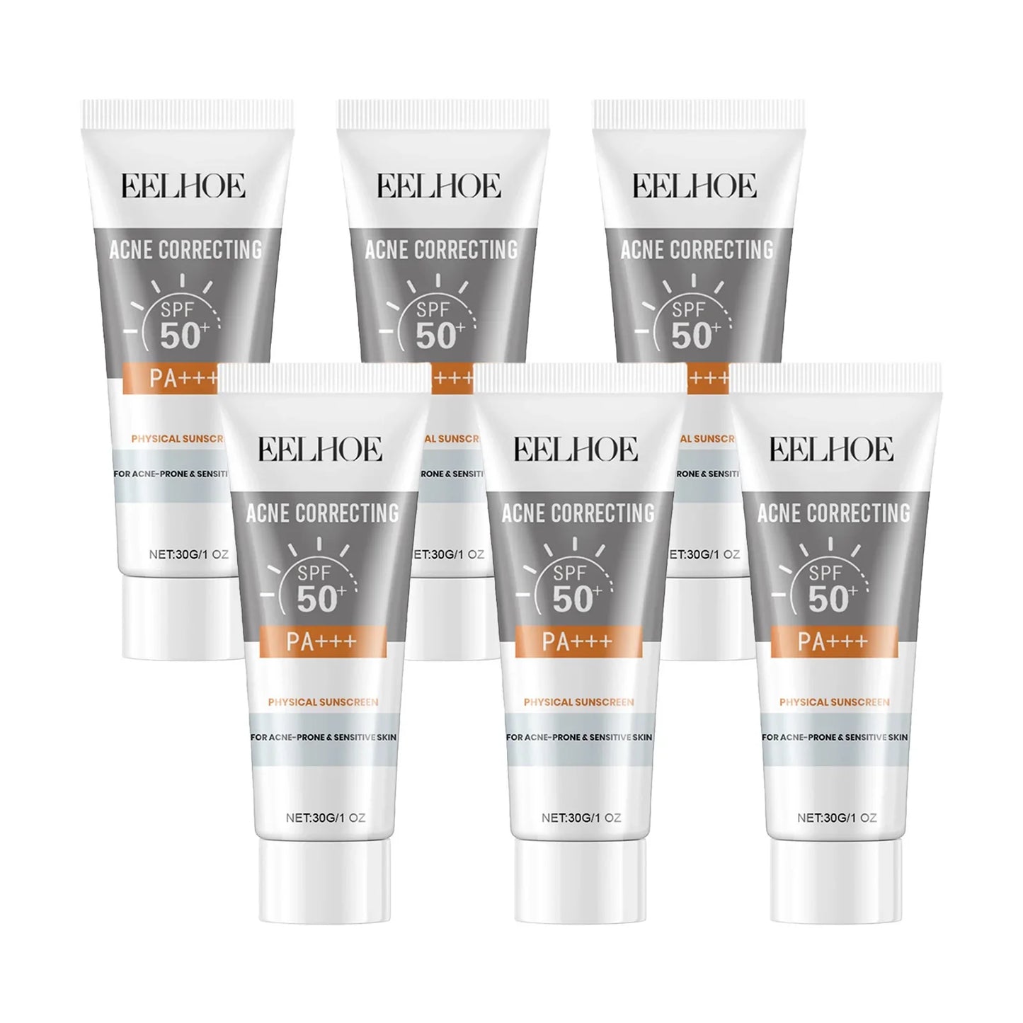 EELHOE 30g Vitamin E Sunscreen Long-lasting Moisturizing Anti-UV Anti-dry Skin SPF 50 Cream Maintains Elasticity Glow Skin Care