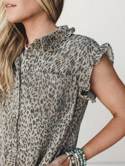 Boho Safari Dress - Leopard