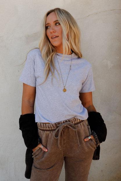 Here Today Basic Tee - Heather Gray