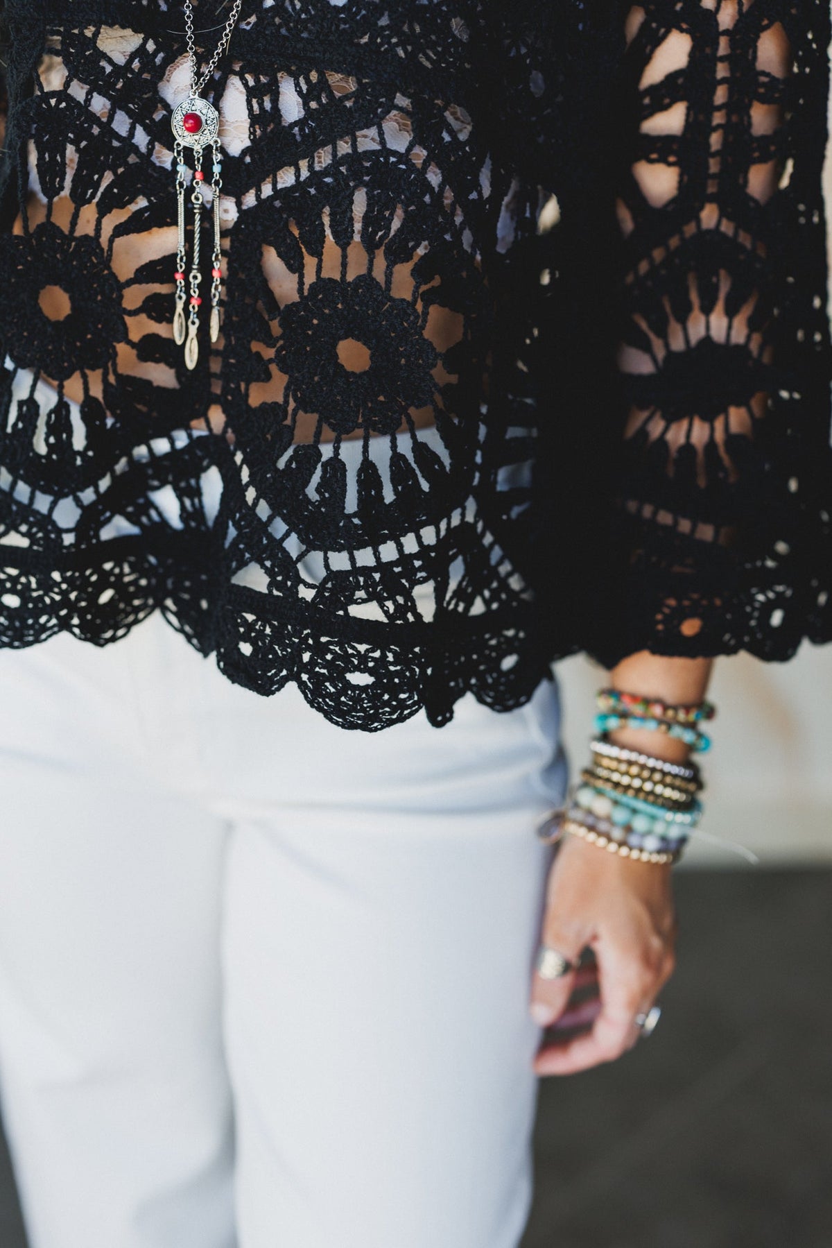 Crush Worthy Crochet Top - Black