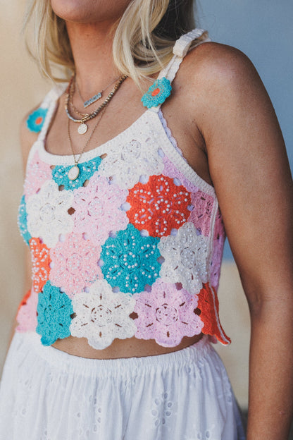 Daisy Dreamer Crochet Top - Multi