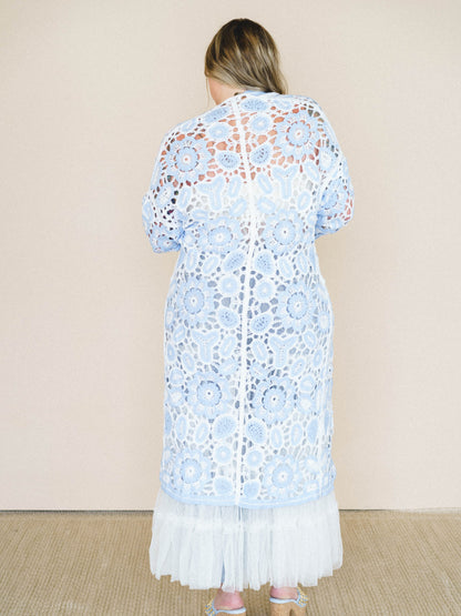 Floral Mood Duster - Blue