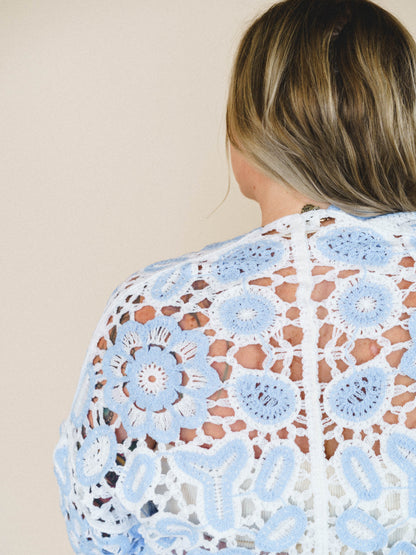 Floral Mood Duster - Blue