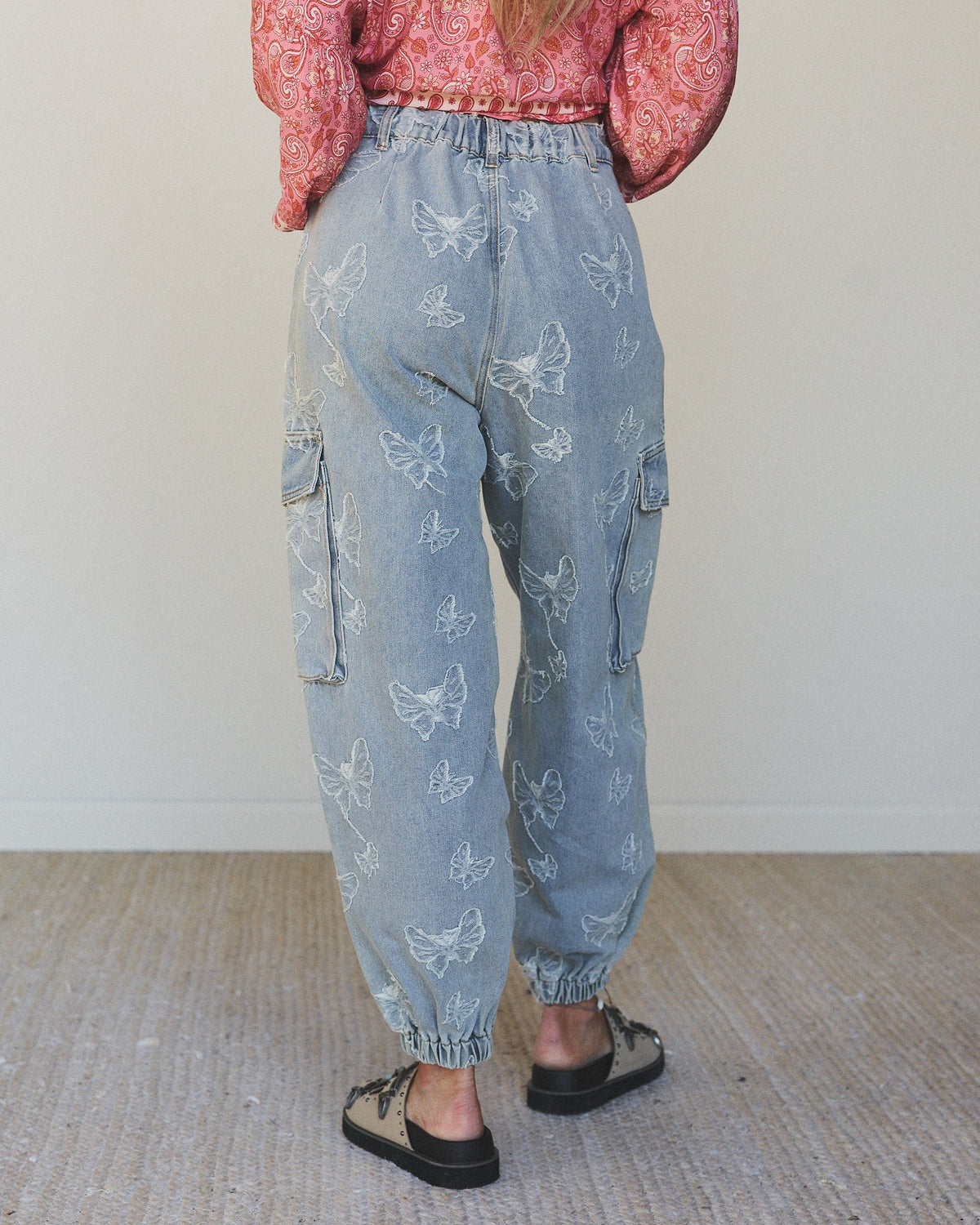 Butterfly Denim Pant - Denim
