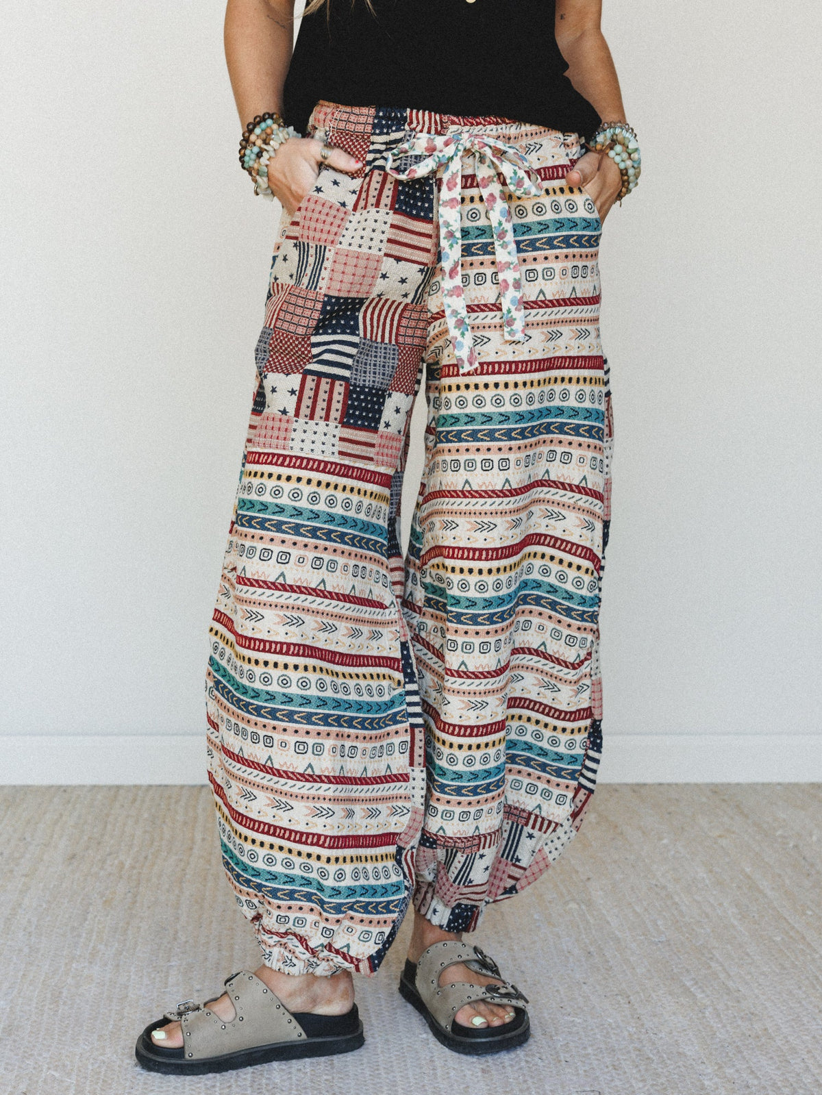 Hometown Effect Pants - Almond Multi