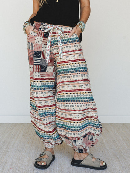 Hometown Effect Pants - Almond Multi
