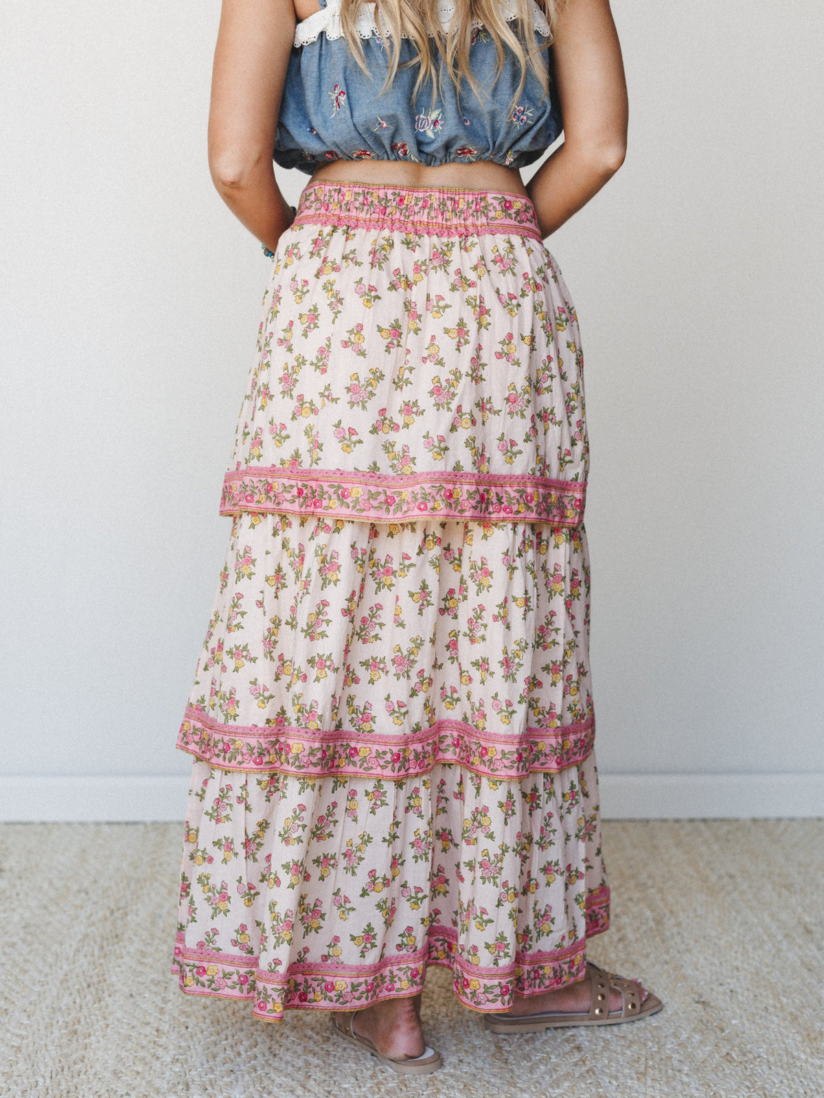 Floral Melody Skirt - Lemon Multi