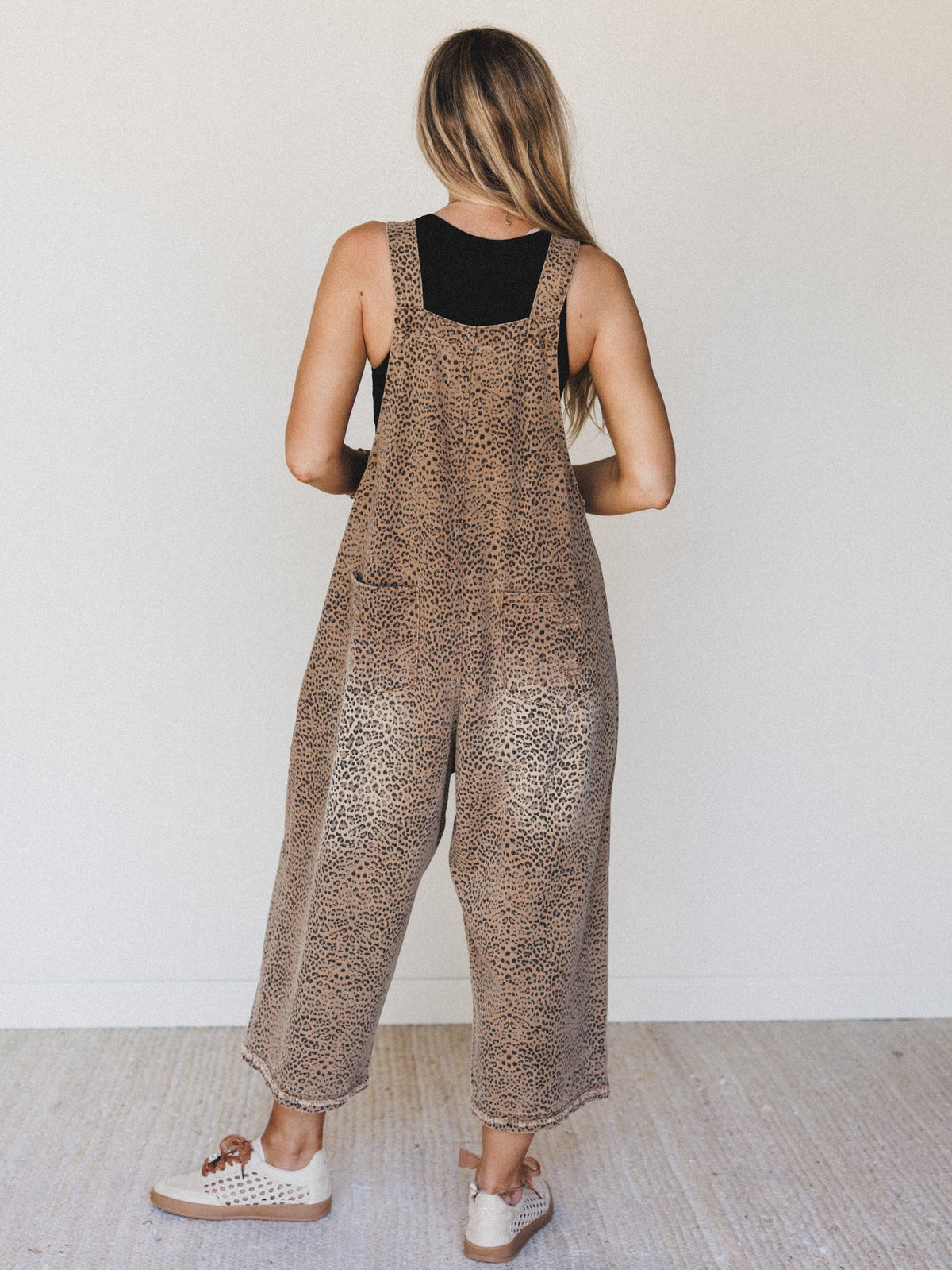 High Hopes Slouchy Denim Overalls - Mocha Brown
