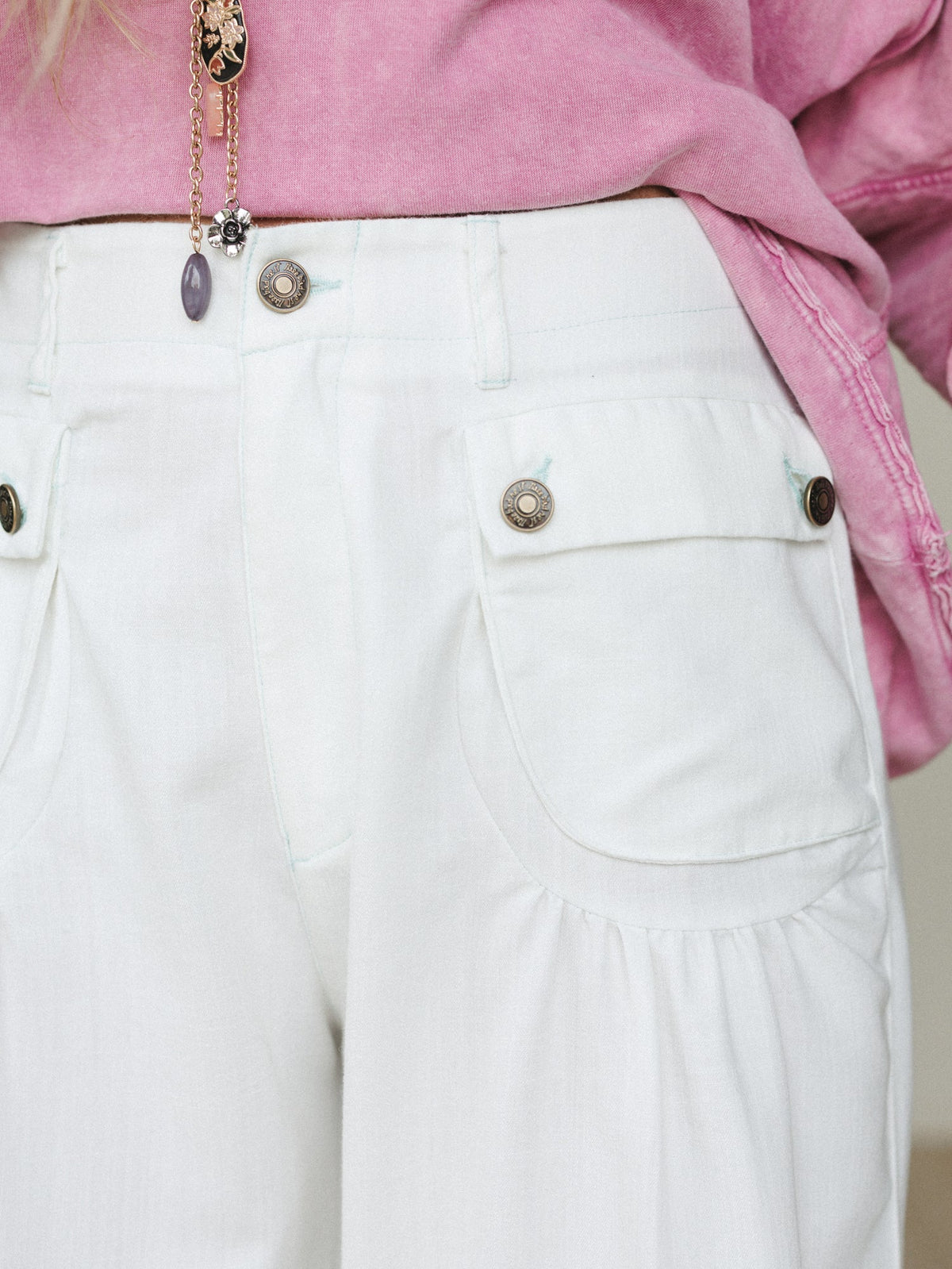 East Bay Loose Fit Cargo Jeans - White