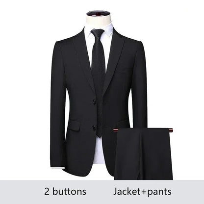 High Quality Men Suits 3 Pieces Elegant Blazer 2 Sets Luxury Wedding Business Vest Pants Coats 2023 Formal Jackets