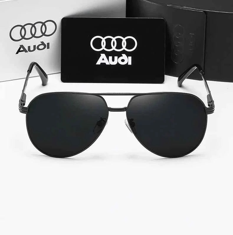 Audi UV400 Polarized AntiGlare Retro Flight Sunglasses Glasses for Motorcycle Classic FrogEye Outdoor Glasses Men Women 558