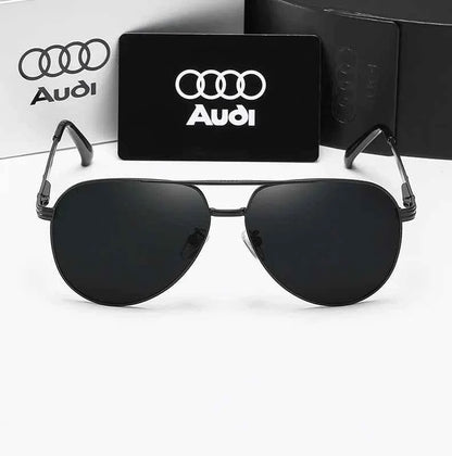 Audi UV400 Polarized AntiGlare Retro Flight Sunglasses Glasses for Motorcycle Classic FrogEye Outdoor Glasses Men Women 558