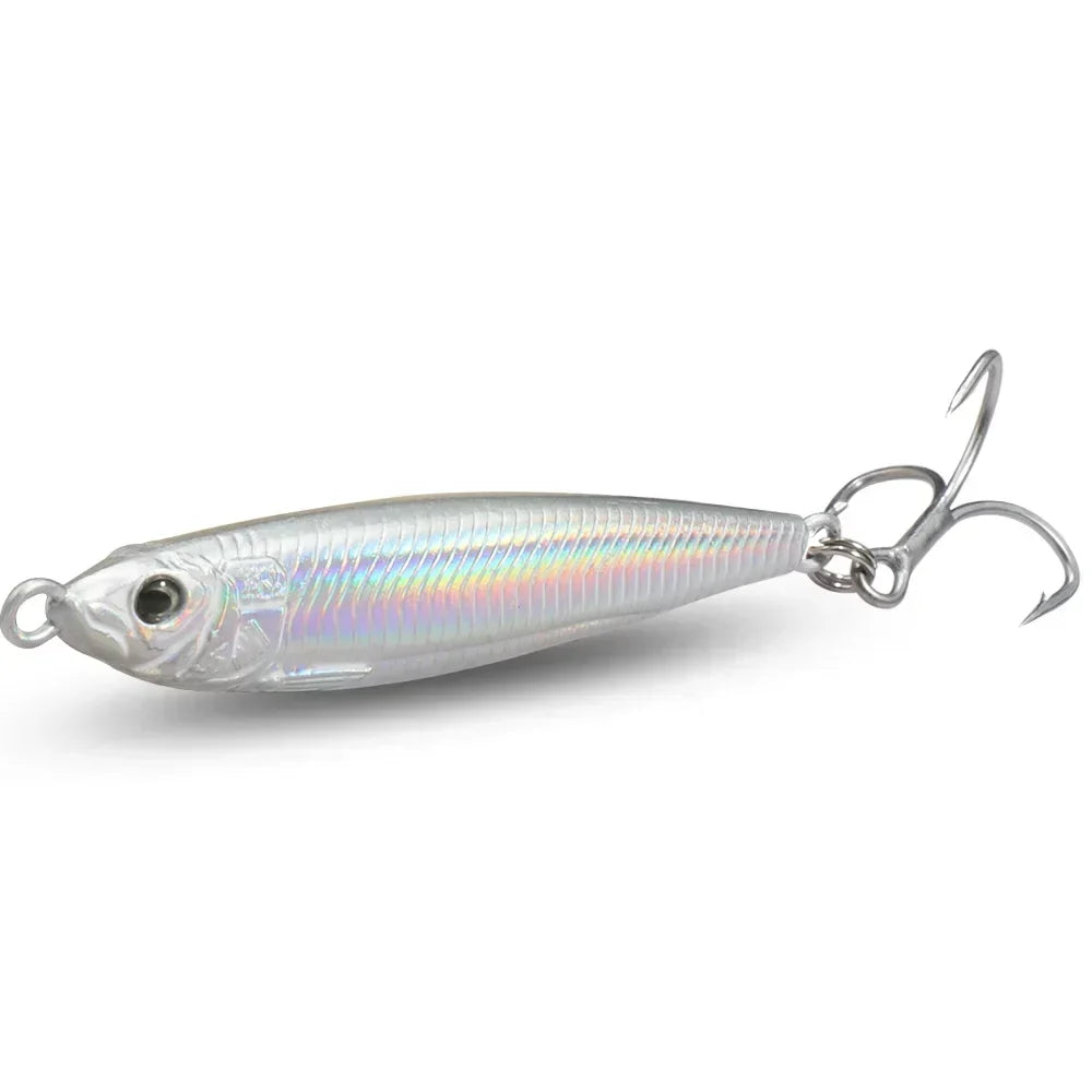 Metal Jig Bait 20g 30g 40g Spinner Sinking 3D Eye Color Laser Spinning Gear Luring Cast Fishing Tackle Blade Hook Pesca VIB Lure