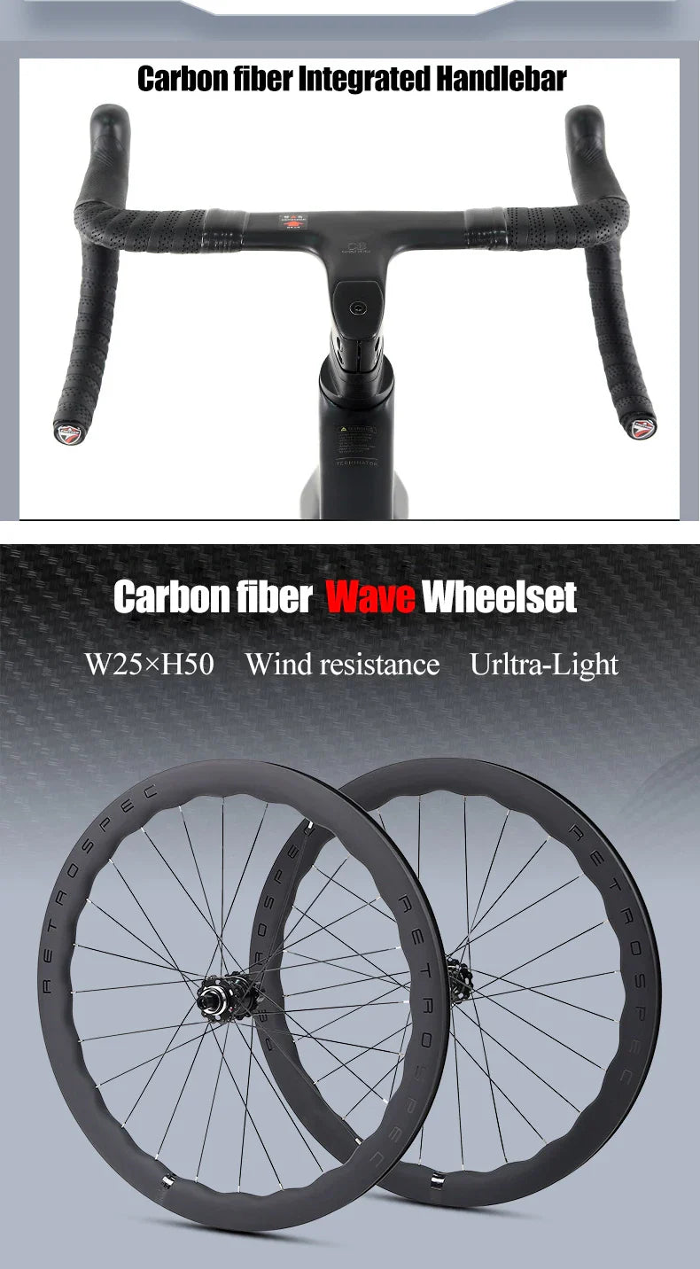 Twitter Full Carbon Road Bike Wireless Electronic Shifting WheelTop EDS TX 2X12 Speed Hydraulic Disc Brake Adult Men's Bicycle
